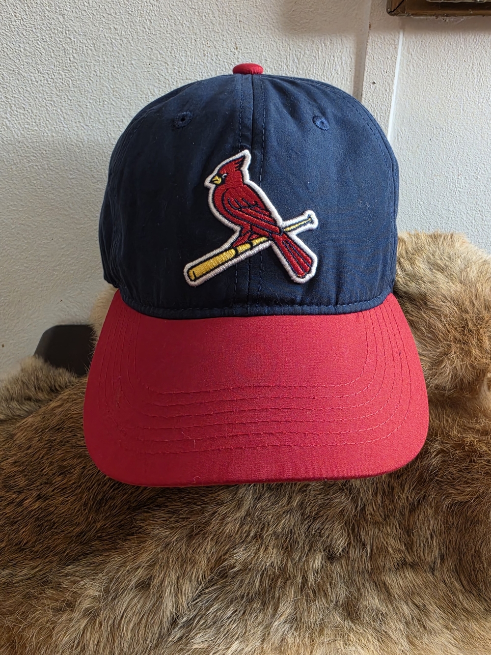 St. Louis Cardinals Baseball Hat Busey Bank Sponsor Giveaway Ajustable One Size